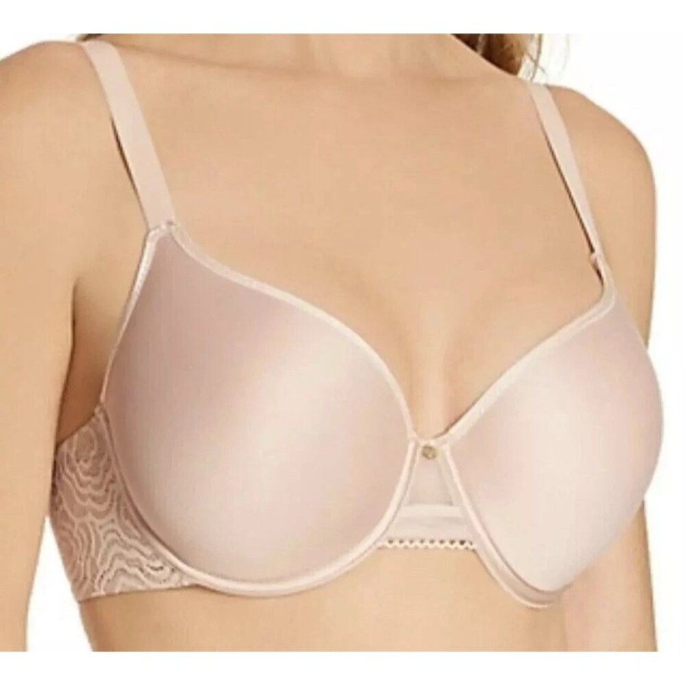 New Chantelle C13B60 Jolie Memory Foam Underwire Adjustable Bra 32DD Nude